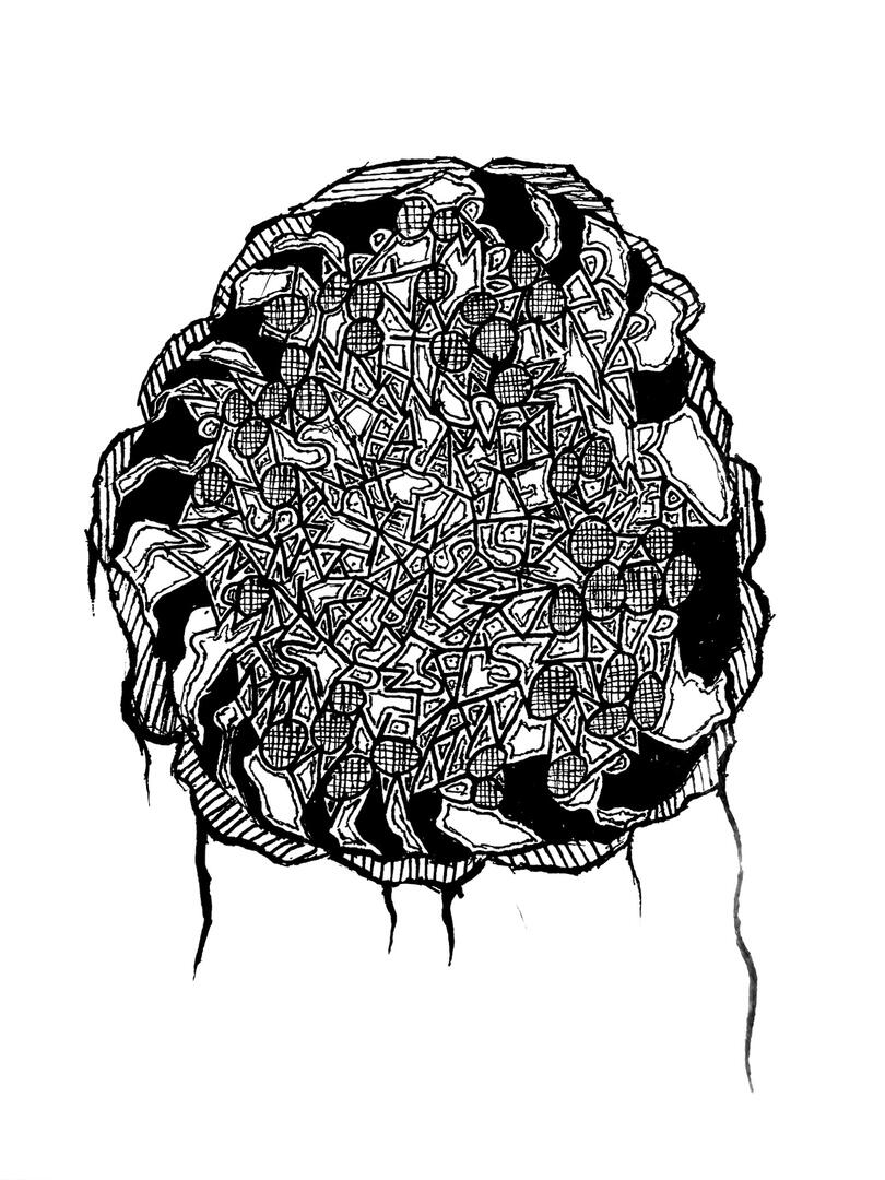 Tangled 1 - Ink Drawing